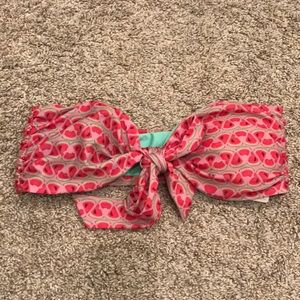 Lolli watermelon bandeau swim top